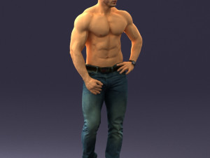 naked torso man 0124 3d print ready 3D 打印模型