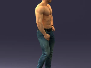 000458 Athletic Muscular Man Standing Pose 3dp 3D Print Model
