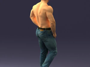 000458 Athletic Muscular Man Standing Pose 3dp 3D Print Model