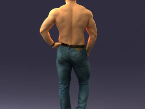 000458 Athletic Muscular Man Standing Pose 3dp 3D Print Model