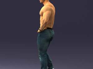000458 Athletic Muscular Man Standing Pose 3dp 3D Print Model