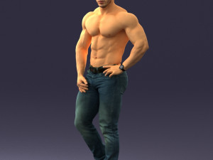 naked torso man 0124 3d print ready 3D 打印模型