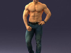 naked torso man 0124 3d print ready 3D 打印模型
