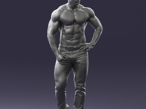 naked torso man 0124 3d print ready 3D 打印模型