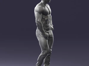 000458 Athletic Muscular Man Standing Pose 3dp 3D Print Model