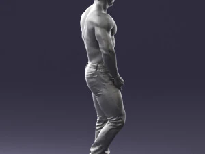000458 Athletic Muscular Man Standing Pose 3dp 3D Print Model