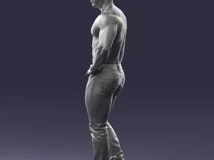 000458 Athletic Muscular Man Standing Pose 3dp 3D Print Model