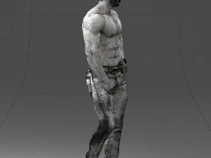000458 Athletic Muscular Man Standing Pose 3dp 3D Print Model