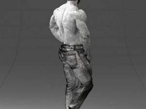 000458 Athletic Muscular Man Standing Pose 3dp 3D Print Model