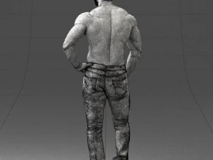 000458 Athletic Muscular Man Standing Pose 3dp 3D Print Model