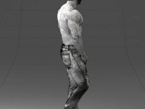 000458 Athletic Muscular Man Standing Pose 3dp 3D Print Model