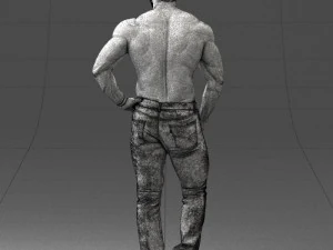 000458 Athletic Muscular Man Standing Pose 3dp 3D Print Model