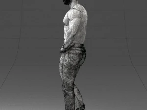 000458 Athletic Muscular Man Standing Pose 3dp 3D Print Model