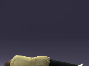 000461 Unconscious Man Lying on the Ground 3dp 3D Print Model