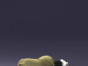000461 Unconscious Man Lying on the Ground 3dp 3D Print Model