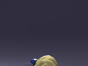 000461 Unconscious Man Lying on the Ground 3dp 3D Print Model