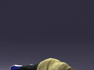 000461 Unconscious Man Lying on the Ground 3dp 3D Print Model