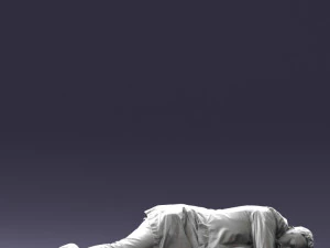 000461 Unconscious Man Lying on the Ground 3dp 3D Print Model