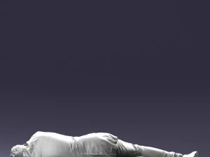 000461 Unconscious Man Lying on the Ground 3dp 3D Print Model
