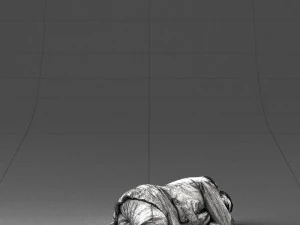 000461 Unconscious Man Lying on the Ground 3dp 3D Print Model