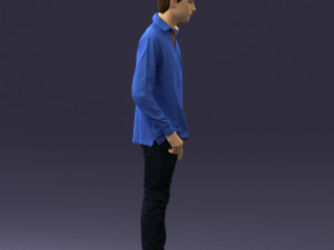 boy in blue sweatshirt 0128 3D Model