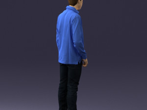 boy in blue sweatshirt 0128 3D Model