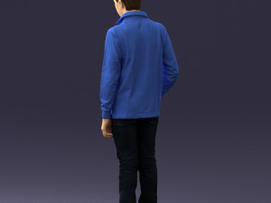 boy in blue sweatshirt 0128 3D Model