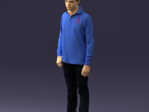 boy in blue sweatshirt 0128 3D Model