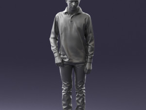 boy in blue sweatshirt 0128 3D Model