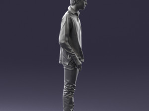 boy in blue sweatshirt 0128 3D Model
