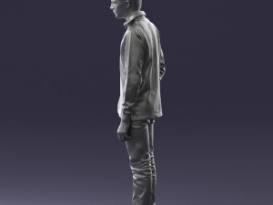 boy in blue sweatshirt 0128 3D Model