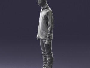 boy in blue sweatshirt 0128 3D Model