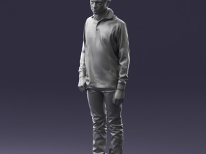 boy in blue sweatshirt 0128 3D Model
