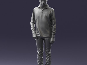 boy in blue sweatshirt 0128 3D Model