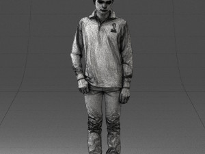 boy in blue sweatshirt 0128 3D Model