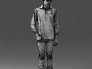 boy in blue sweatshirt 0128 3D Model