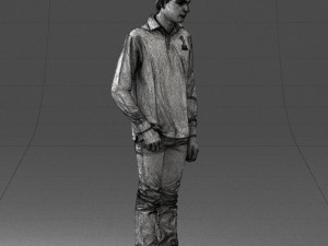 boy in blue sweatshirt 0128 3D Model