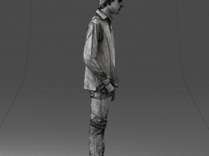 boy in blue sweatshirt 0128 3D Model