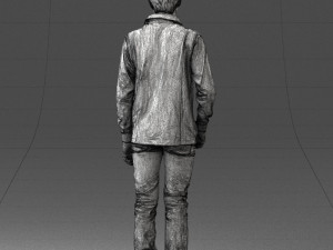 boy in blue sweatshirt 0128 3D Model