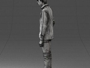 boy in blue sweatshirt 0128 3D Model