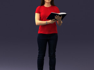 girl with book 0121 3D Model