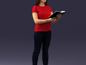 girl with book 0121 Modello 3D