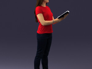 girl with book 0121 Modello 3D