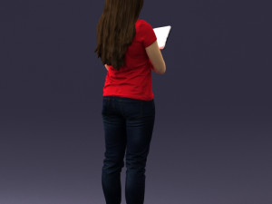girl with book 0121 Modello 3D