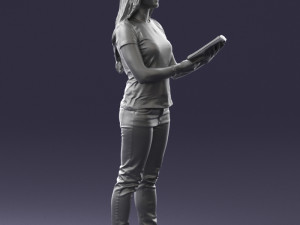 girl with book 0121 Modello 3D