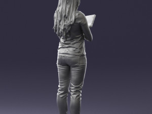 girl with book 0121 Modello 3D