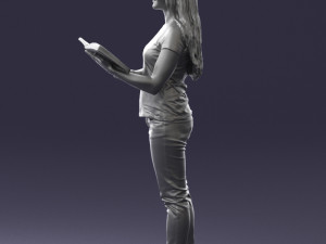 girl with book 0121 Modello 3D