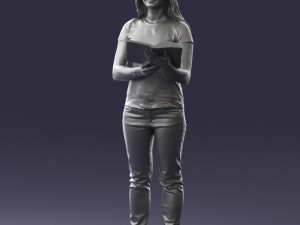 girl with book 0121 Modello 3D