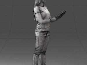 girl with book 0121 Modello 3D