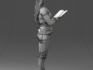 girl with book 0121 Modello 3D